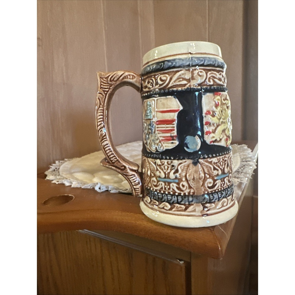 Vintage German Style Beer Stein ENESCO Coat Of Arms - Picture 2 of 5